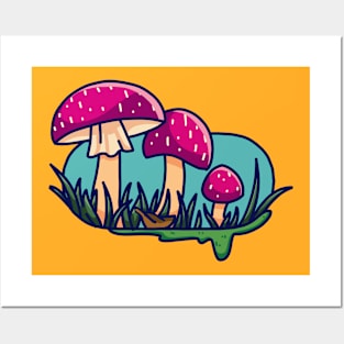 Mushrooms Posters and Art